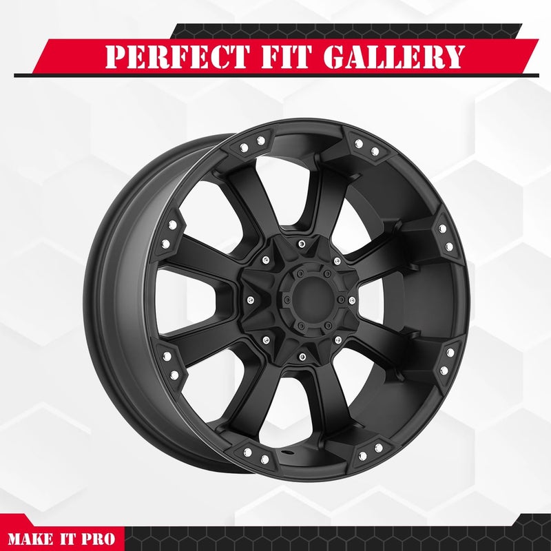 KitsPro Wheel Center Caps for Pro Comp Series 48 and Ballistic 845 Morax Rim Replacement Hub Caps, Pack of 1 - Image 4